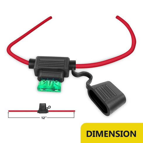 MCIGICM 12 AWG Inline Fuse Holder with 30A ATC/ATO Blade Fuse, 5 Pack...