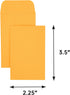 ESSENTIAL #1 100 Piece Coin Envelopes 2.25" x 3.5" with Gummed Flap, Small Parts Envelope for Home and Office Use (Yellow -100)...