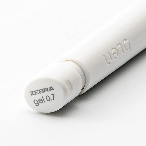 Zebra Pen bLen Retractable Gel Pen + refills, White Barrel, Medium Point, 0.7mm, Black and Blue Ink, 6-Pack...