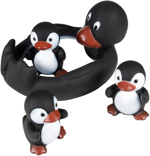 8" Floating Bath Toy Mama with Three (3) Babies for Toddlers for Bath Time (Penguin)...