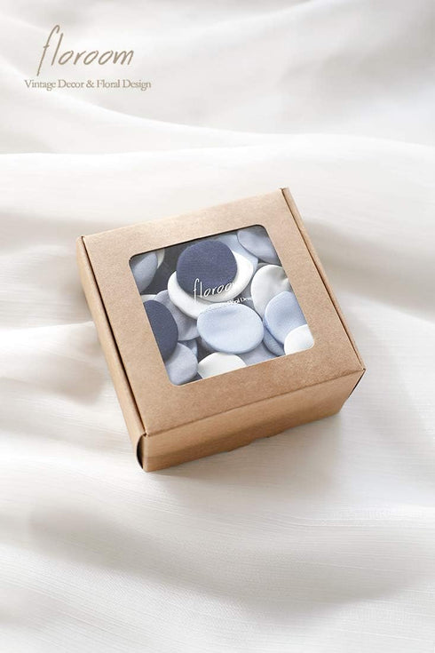 Floroom 300pcs Rose Petals Dusty Blue Navy Faux Silk Flower Petals for Wedding Flower Girl Basket Aisle Scatter Dinner Table Centerpieces Party Co...