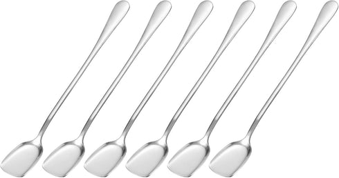 uxcell Set of 6 Stainless Steel Ice Cream Spoons, 7.5-Inch Yogurt Spoons Dessert Spoons Shovel Cake Spoons for Home, Kitchen, Restaurant, Silver...
