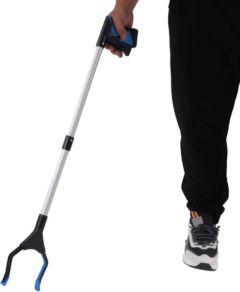 Trash Grabber Aluminum Alloy ABS Material Folding Design Grabber Pickup Tool Lightweight Portable Blue Black Labor Saving Picker Reaching Aids...