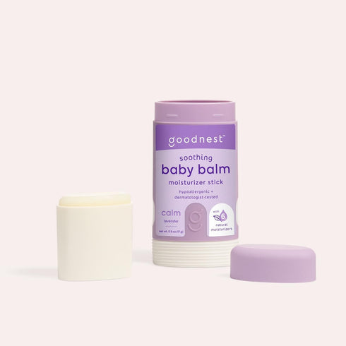 Goodnest® Baby & Toddler Travel Balm Stick - Lavender, 6 Natural Moisturizers, Travel Balm, Organic Baby Balm, Hypoallergenic, Refillable Silicone...