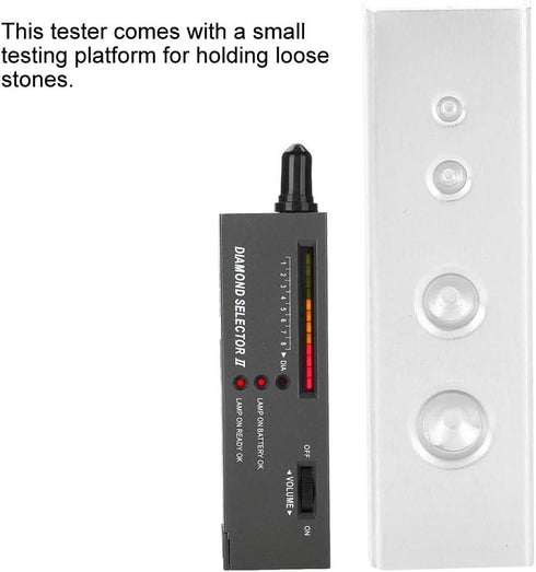 EIMSOAH Portable LED Audio Diamond Tester Jewelry Gemstone Selector Precision Tool with Easy Calibration, Led Light and Audio Indication, Small Te...
