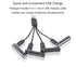 4-Way Charging Cable for AAA USB Rechargeable Battery(2 Packs,Batteries are NOT Included)...