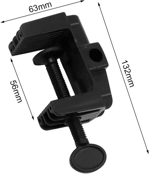 2 Pcs Desk Clamp Work Light Mounting Bracket Heavy-duty Plastic Table Mounting Clamp for Desk Lamp, Magnify Lamp, Tablet Holder, Etc...