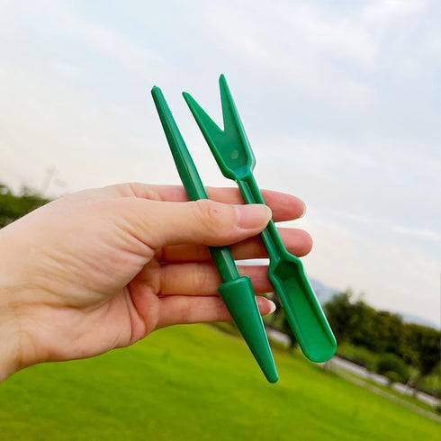 Green Mini Garden Hand Succulent Transplanting Tools,Widger Plastic Seedlings Dibber Sowing Digging Mini Garden Hand Tools for Home Garden,Pack of...