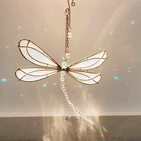 Dragonfly Crystal Suncatcher Rainbow Maker Prism,Hanging Crystals Ornament for Window Garden Home Decor (Dragonfly)...
