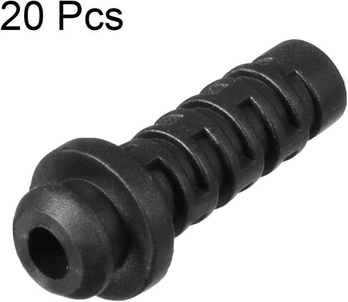 uxcell 20pcs 4mm Inner Dia PVC Strain Relief Cord Boot Protector Power Tool Hose Black...