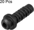 uxcell 20pcs 4mm Inner Dia PVC Strain Relief Cord Boot Protector Power Tool Hose Black...
