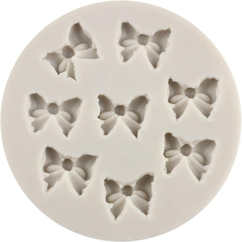 Mini Bow Silicone Fondant Molds Bowknot Fondant Chocolate Candy Molds For Cake Decorating Cupcake Topper Gum Paste Polymer Clay...