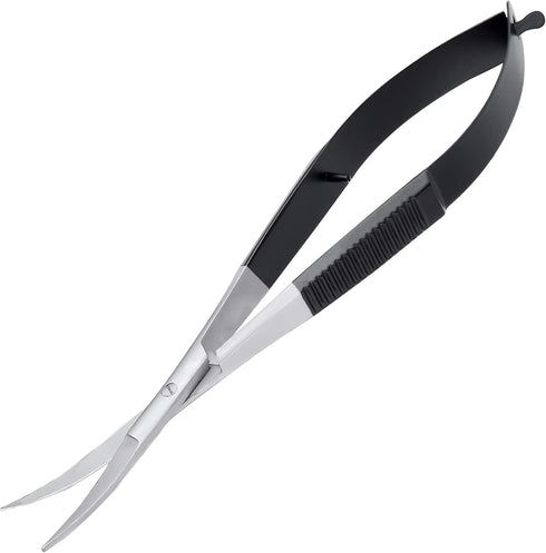 Spring Action Curved Blade 4.5 Inch EZ Snip Squeeze Scissors with Pouch Sleeve for Applique, Embroidery, Fabric, Thread, Knitting, Sewing, Arts & ...