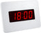 Digital Wall Clock Battery Operated with LED Display, Wall Clock with Backlight, Table-top, Alarm, Brightness Adjustable,12/24Hr...