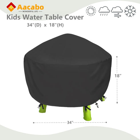 Kids Water Table Cover Little Tikes Spiralin' Seas Waterpark Play Table cover Sand Water Table Cover Outdoor Toys Cover 34X34X18 inch-(Cover only)...
