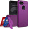 Teelevo Wallet Case for Google Pixel 3, Dual Layer Case with Card Slot Holder and Integrated Kickstand for Google Pixel 3 - Purple...