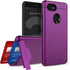 Teelevo Wallet Case for Google Pixel 3, Dual Layer Case with Card Slot Holder and Integrated Kickstand for Google Pixel 3 - Purple...