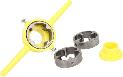 Akozon NPT Die Set Thread Maker PVC Thread Tool Maker Pipe Round Die Set Pipe Threader Plumbing Manual Hand Tool...