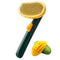 Dog & Cat Brush, Cute Mango Self Cleaning Cat Brush for Shedding and Deshedding, Deep Cleaning Pet Brushes Pumpkin for Dogs Cats Puppy Rabbits Bun...