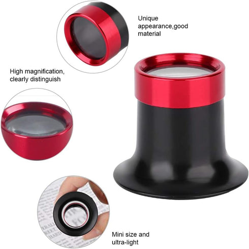 Watchmaker Loupe, Jewelers Loupe Aluminum Alloy Eye Loupe Repair, Magnifying for Watch for Watchmakers Repair Eye Loupe Glass Tools (10X)...