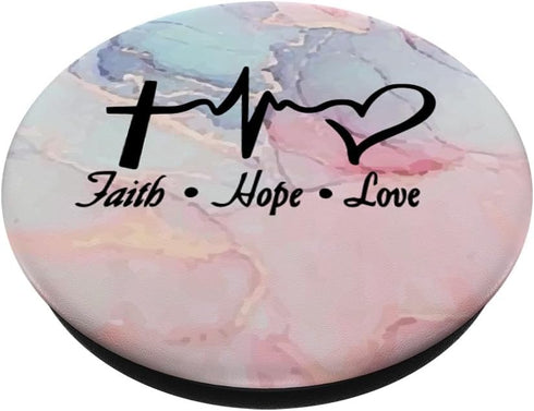 Faith Hope Love Christian Bible Verse Gifts Women Her Mom PopSockets Adhesive PopGrip...
