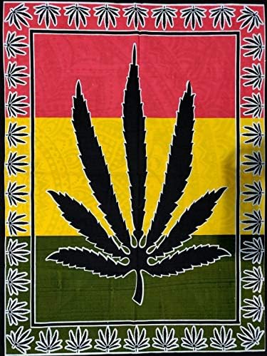 ICC Weed Tapestry Marijuana Wall Hanging leaf Poster Cannabis Hippie Decor Pot Flag Collage Dorm Trippy Bohemian Art psychedelic Small Hippie Rast...