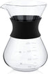 Yosoo Elegant Hand Pour Over Coffee Maker Set,Reusable Manual Drip Filter Coffee Dripper Pot Glass Carafe & Permanent Stainless Steel Filter...
