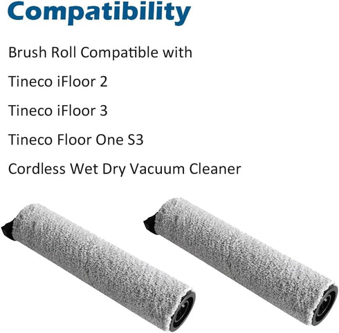 2 Pack Replacement Brush Roller Compatible with Tineco iFloor 2, iFloor 3 and Floor One S3 Wet Dry Cordless Vacuum...