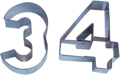 R&M 1-9 Number Cookie Cutters with Cut-Outs. 2.5” 9-Piece Gift Set...
