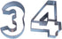 R&M 1-9 Number Cookie Cutters with Cut-Outs. 2.5” 9-Piece Gift Set...