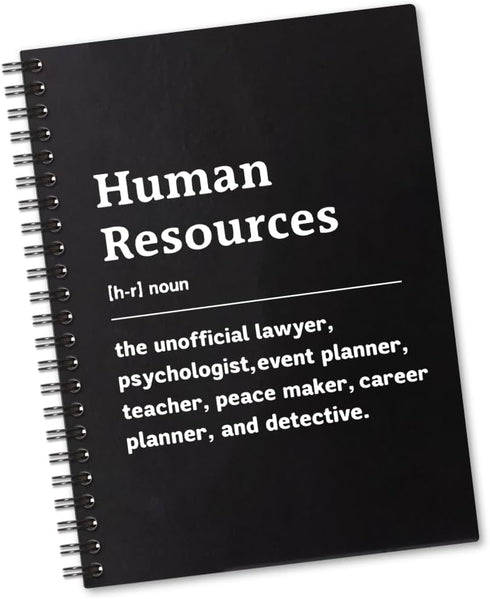 Human Resources Definition 160 Blank Pages Spiral Notebook, Funny Notebook Gift for Human Resources HR Manager, HR Appreciation Gift, Recruiter Gi...