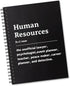 Human Resources Definition 160 Blank Pages Spiral Notebook, Funny Notebook Gift for Human Resources HR Manager, HR Appreciation Gift, Recruiter Gi...