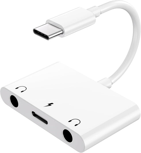 iPad Headphone Adapter, Headphone Splitter for 2 Headphones,3 in 1 USB C to 3.5mm Jack Audio Adapter with 60W Fast Charging Compatible with S24/23...