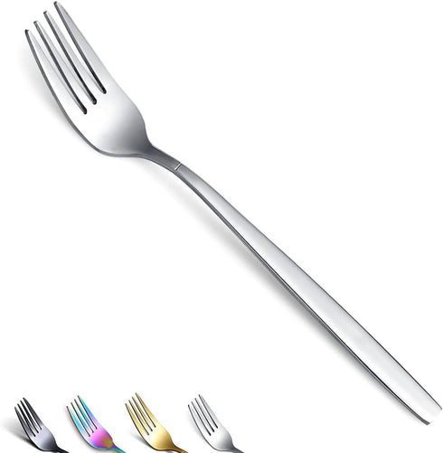 Berglander Dinner Forks of 6, Stainless Steel Modern Fork Set, Forks And Spoons Silverware, Spoons And Forks Set...