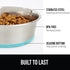 Gorilla Grip Stainless Steel Metal Dog Bowl Set of 2, Rubber Base, Heavy Duty Feeding Dishes, Food Grade BPA Free, Less Sliding, Quiet Pet Bowls f...