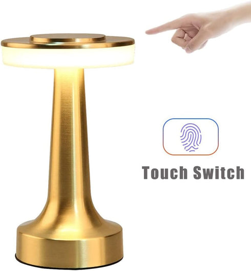 Portable LED Table Lamp with Touch Sensor, 3-Levels Brightness, Rechargeable Battery Up to 48 Hours Usage, Night Light for Kids Nursery, Nightstan...