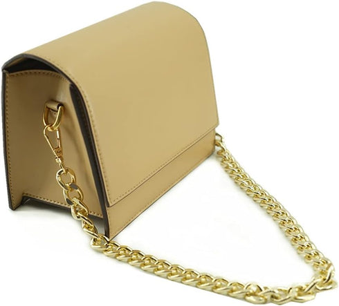 DIY Iron Purse Chain 24.4" Gold Metal Flat Chain Handbag Chain Strap Shoulder Cross Body Strap Purse Handles Bag Replacement Straps with Metal Buc...