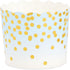 Sparkle and Bash 50 Pack Blue and Gold Polka Dot Cupcake Liners Wrappers, Muffin Paper Baking Cup for Wedding & Birthday...
