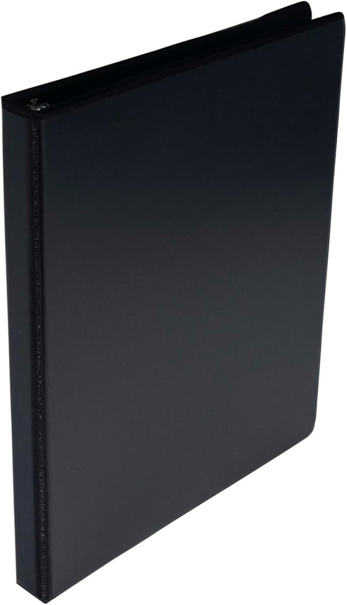 School Smart Polypropylene Round Ring View Binder, 1/2 Inch, Black...