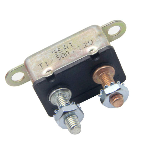 12V 50A Circuit Breaker Automatic Reset for Automotive RV Marine Boat with Protective Red Boot Cover...