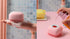 Dropshipping Soft Safe Silicone Pet Bathroom Massage Cleaning Grooming Tools Dog Cat Bath Brush with Shampoo Box (Pink), Small...