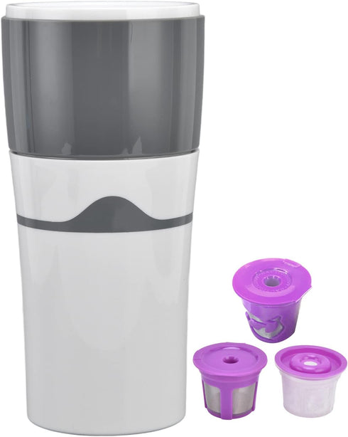 Portable Coffee Maker,K Cup Coffee Machine, Single Serve Drip Coffee Maker,360 Degree Side Leakage Prevention, Manual Drip Coffee Maker for Travel...
