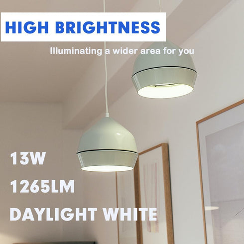 A19 LED Light Bulbs 100 Watt Equivalent, E26 LED Daylight White 5000K 13W Super Bright 1265 Lumen E26 Standard Medium Base Non-Dimmable, Bright Li...