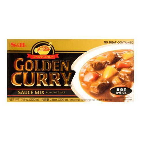 S&B Golden Curry Sauce Mix, Hot, 7.8 Ounce...