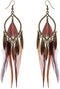 FXmimior Fashion Women Vintage Bohe Feather Earrings for Christmas Xmas Jewelry Women...