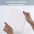 2-Gang Blank Wall Plate Outlet Cover Plate Unbreakable Polycarbonate Thermoplastic Double Blank Faceplate Electrical Receptacle Cover, White, 4 Pa...