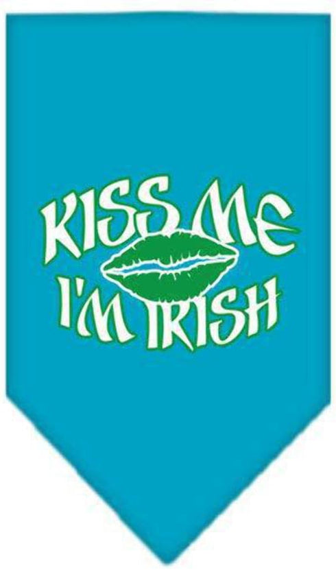 Mirage Pet Products Kiss Me I'm Irish Screen Print Bandana, Small, Turquoise...