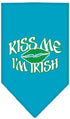 Mirage Pet Products Kiss Me I'm Irish Screen Print Bandana, Small, Turquoise...