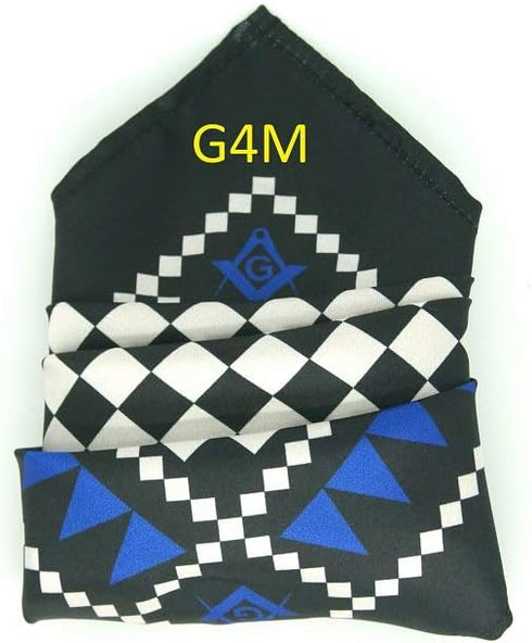 FREEMASONS Masonic Handkerchief Craft Pocket Square with SC&G...