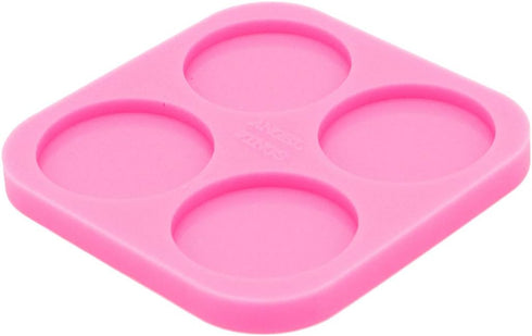 Super Glossy 1.7 inch Silicone Mold for DIY Round Phone Grip Resin Mold, 4-Cavity Circle Phone Socket Molds for Epoxy Resin, Jewelry Making Silico...